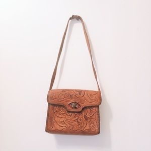 Vintage Tooled Leather Bag